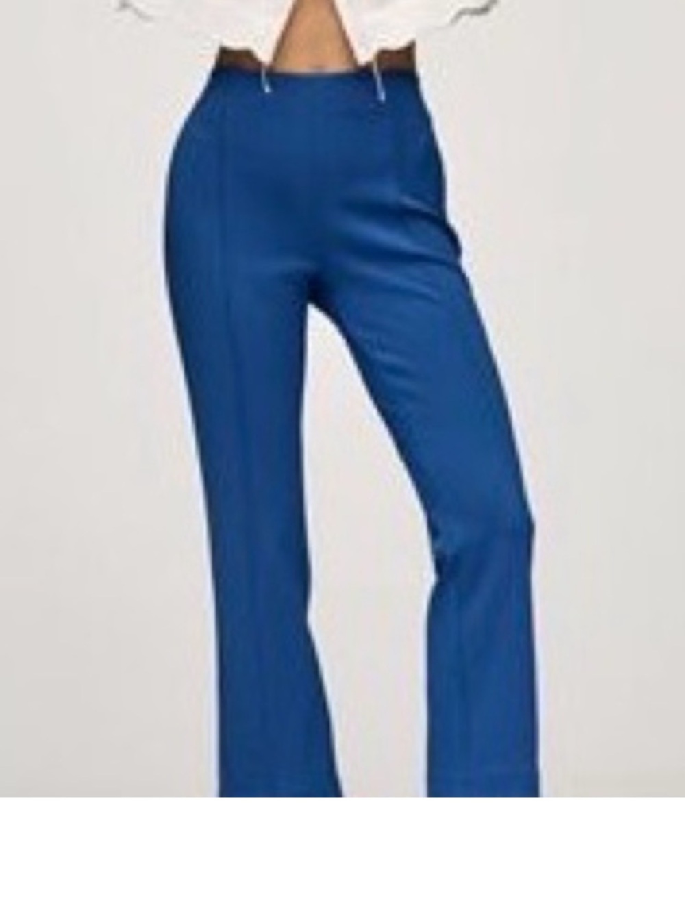 Sanctuary x Anthropologie Vegan Suede Lana Flare Pants in cobalt Blue